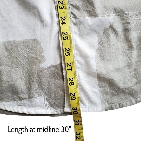 ALFANI All Cotton Painted Blocks Regular-Fit Stretch Printed Button-Down Shirt M - Picture 11 of 13